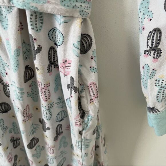 Charisma Whitw Blue Succulent Print Lightweight Dressing Robe - Picture 8 of 8